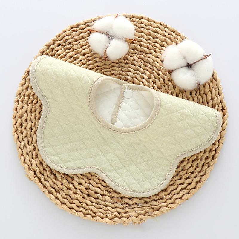 Neugeborenes Baby Farbe Baumwolle Einfache Baumwolle Warm Speicheltuch Lätzchen 360 Grad Baby Blütenblatt Lätzchen Männliches und Weibliches Baby Fütterungs Schürze Lätzchen