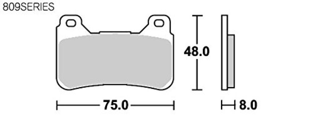 Placuțe de frână KITACO SBS 809HS Sinter Metal CBR600RR CBR1000R VFR800F/X etc.. 777-0809020