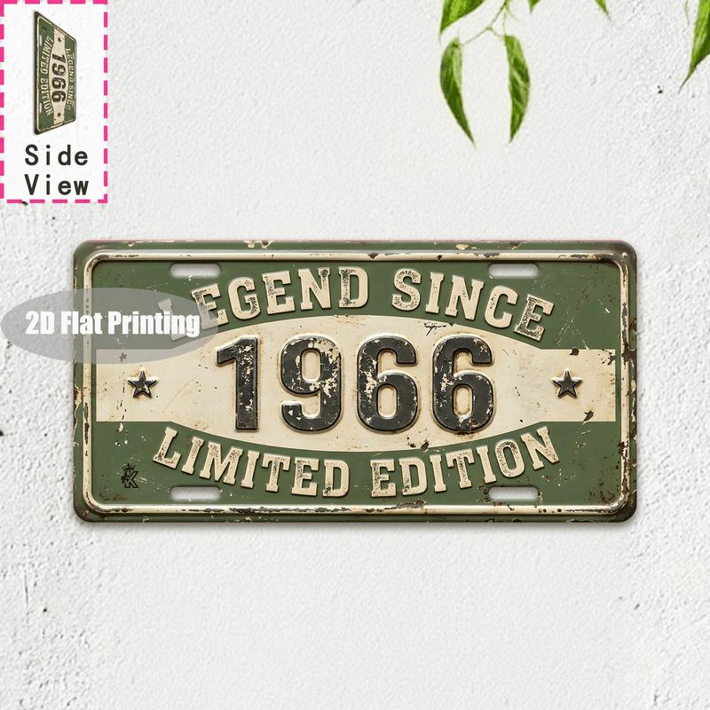 Tin Sign - Vintage Durable Metal Plaque Wall Decor, Home Office Bar Man Cave Bar Garage Birth Year License Plate Wall Art