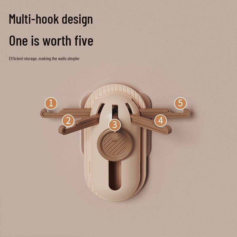 Retractable No-Drill Multi-Purpose Hanging Hook for Bags and Hats 11.8*6*4.5cm