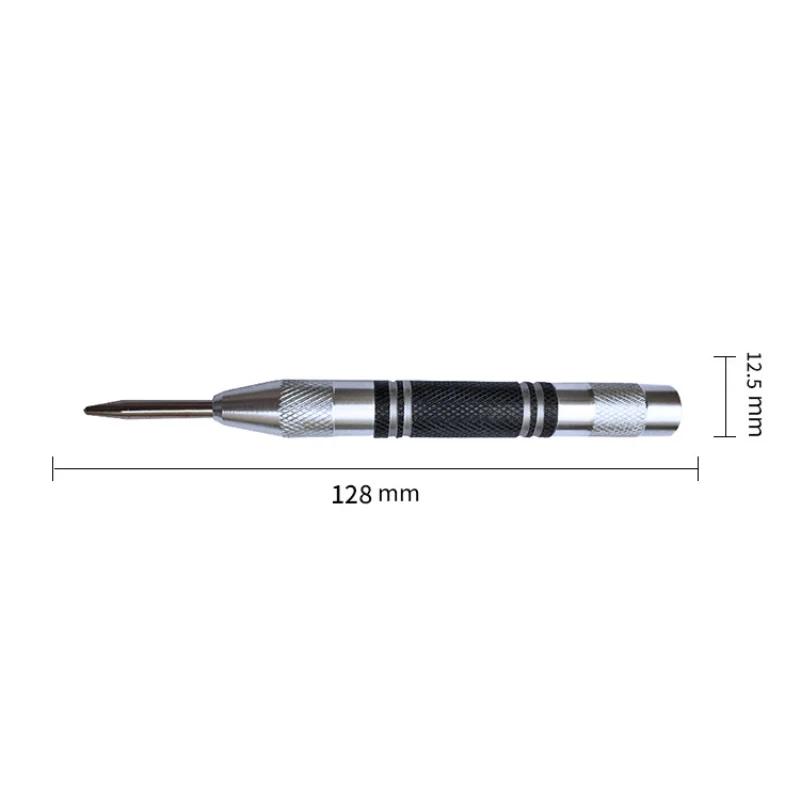 1/2PCS Drill Center Mark Automatic Center Pin High Hardness Center Drill Strong Spring for Metal Punch Positioning Marks Labor