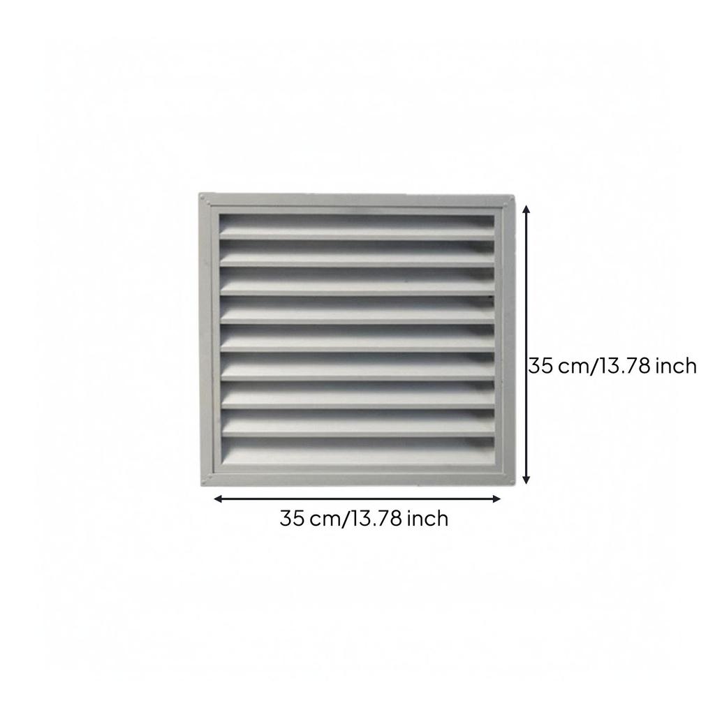 Low-Profile Aluminum Vent Cover | Wall Ventilation Grille, Louvered Vent, for