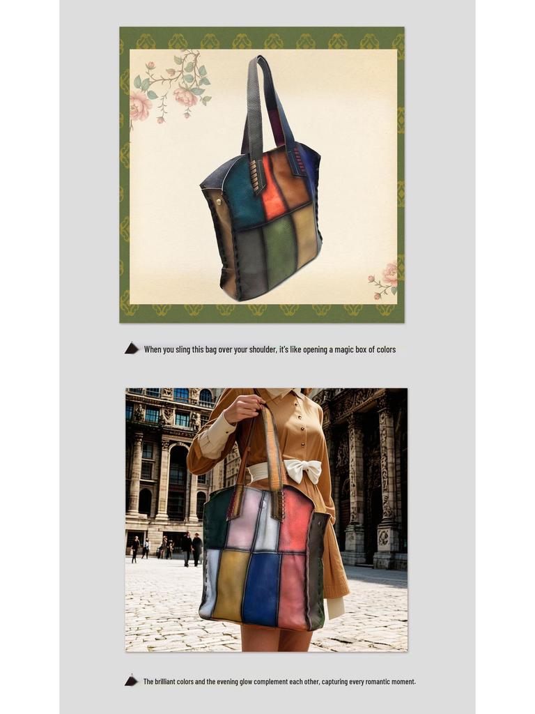 Large Capacity Cowhide Tote: European & American Soft Leather Women's Handbag, Fashionable Single Shoulder Commuter Bag