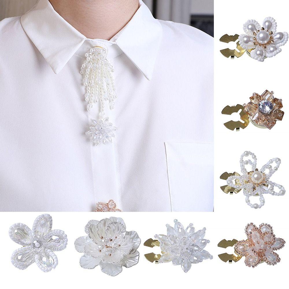 On Shirt Pearl Button Cover DIY Accessories Alloy Flower Cufflinksble Decor Cufflinks Button Cover