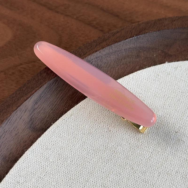 Retro French Temperament Simple Barrettes Color Acetate Oval Hair Clips For Womens Girls Sweet Hairpins Fashion Hair Accessories