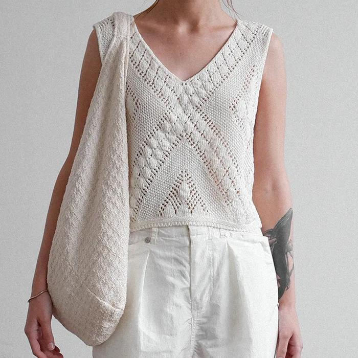 Jeanne Summer Cotton Shoulder Bag_Beige
