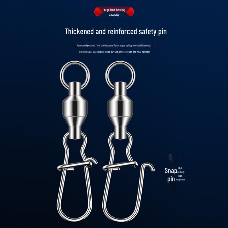 Large Swivel Connector Quick Lure with 304 Stainless Steel Bearing and 8-Shaped Reinforced Pin for Sea Fishing