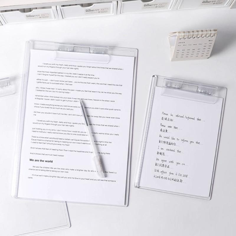 A5 Acrylic Clipboards, A4 Size Clipboard Folder for Form Document, Office School