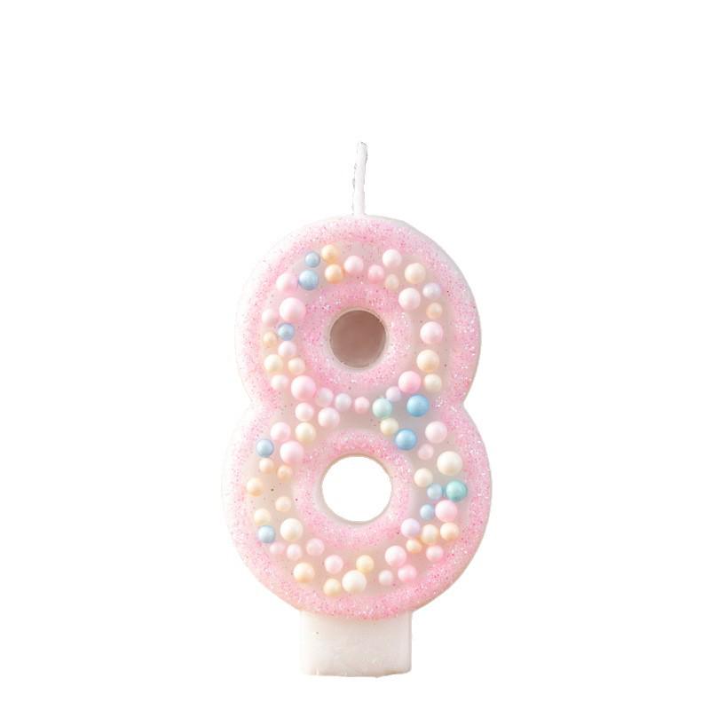 Macaron Foam Ball Birthday Candle for Kids' Cake Party Decoration
