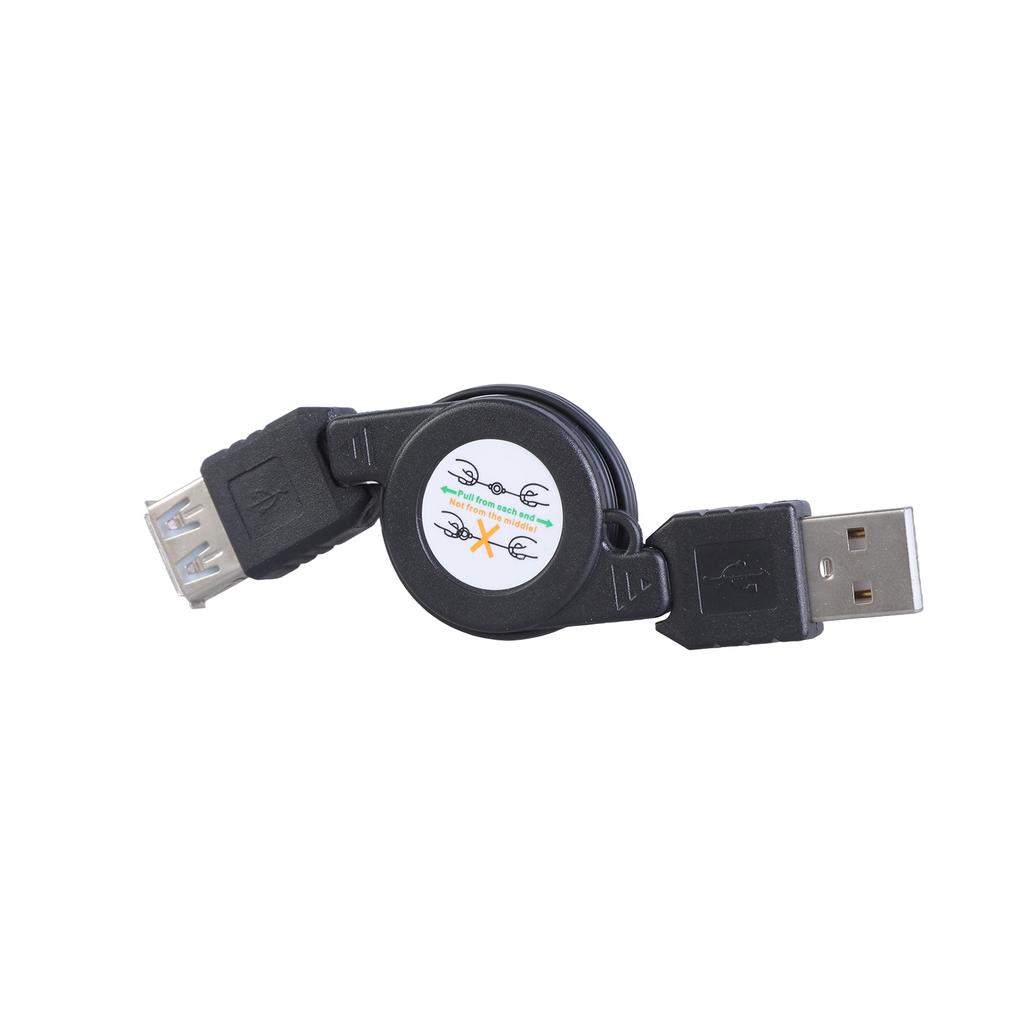 USB 2.0 Male To Female Extension Retractable Cable Data Sync Charger Cord 73cm USB Male To Female Cable