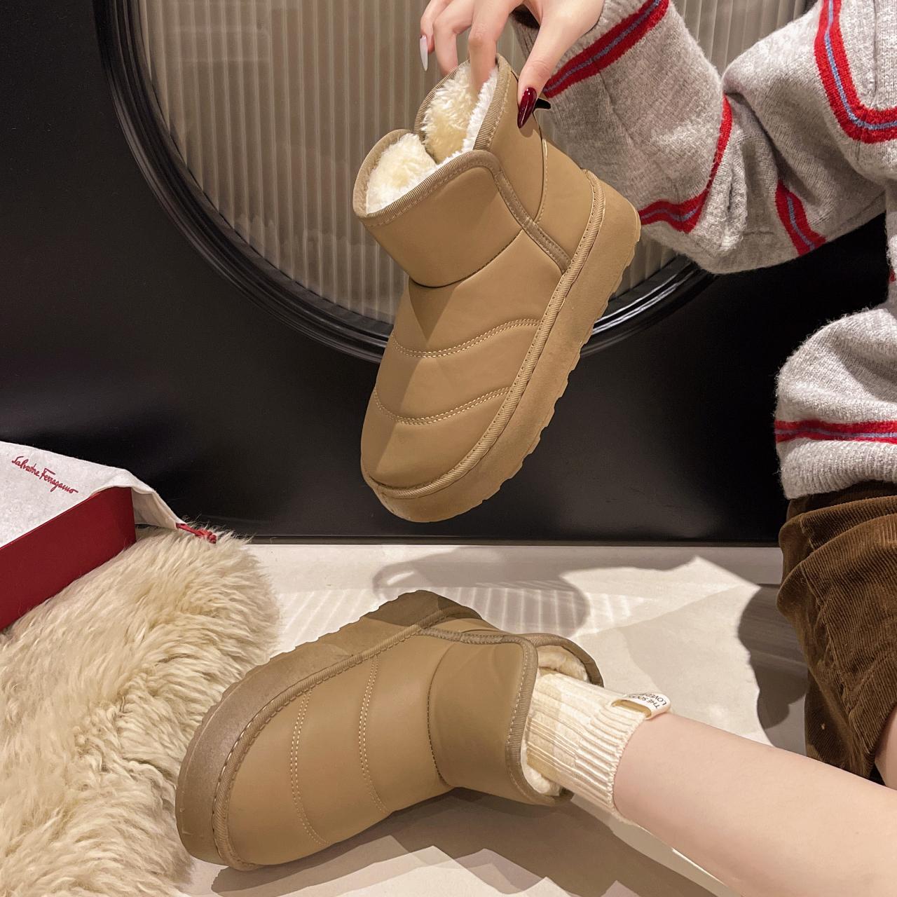 Модные толстые и теплые походные ботинки с толстой подошвой — фото 4