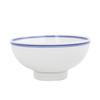 8-inch Korean Style Ceramic Noodle Bowl with Blue Line