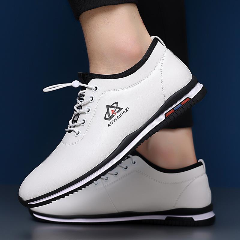 Men's shoes versatile soft sole soft surface non-slip driving shoes summer senior sense golf breathable casual leather shoes