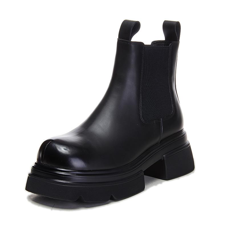 Retro polished cigarette boots women's 2025 autumn new thick heel Chelsea boots women's casual short boots women's versatile women