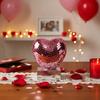 Red/Pink Color Mirror Surface Ornament Reflective Valentines Day Disco Ball  Christmas Party