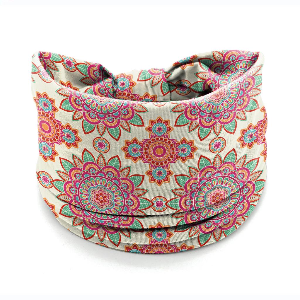 European American Women's Hair Band African Print Pattern Wide Edge Elastic Knot Sports Yoga Headband Women's Headwear Hair