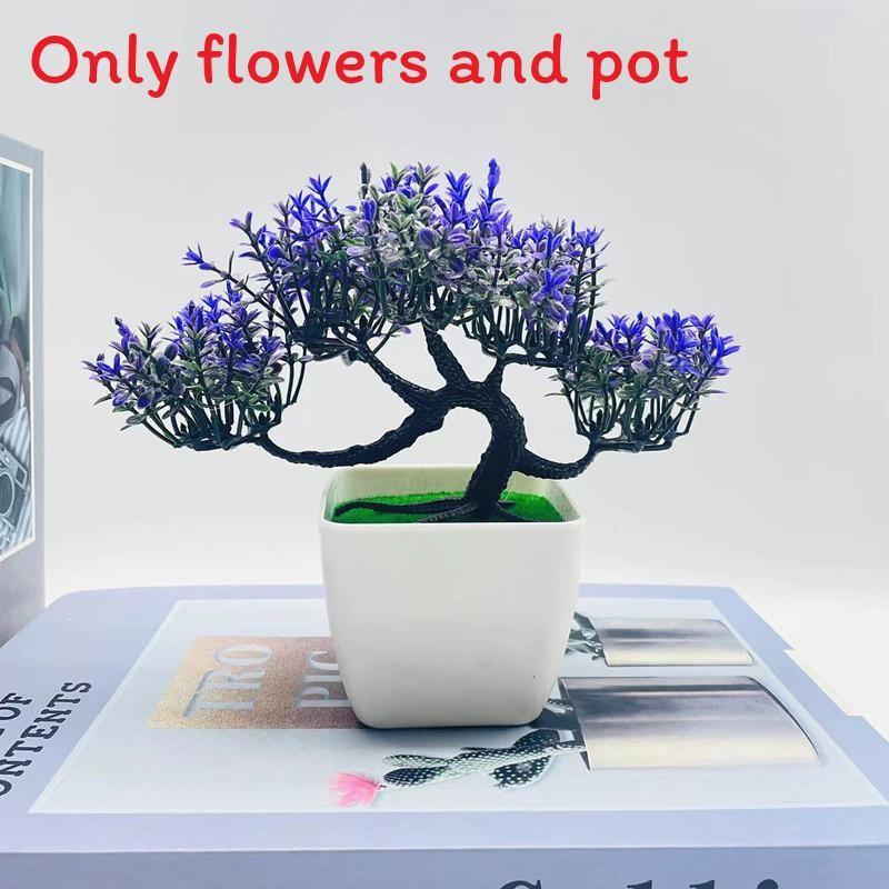 Simulated Pinus Potted Hwangshanensis Artificial Flower For Indoor Decor