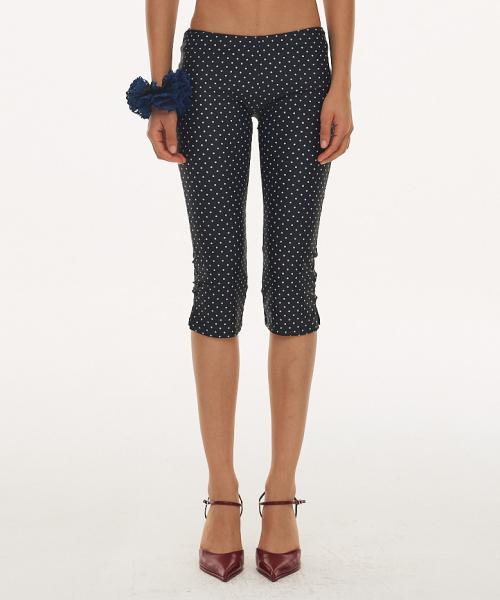 Hata Capri Swim Leggings_Black Dot