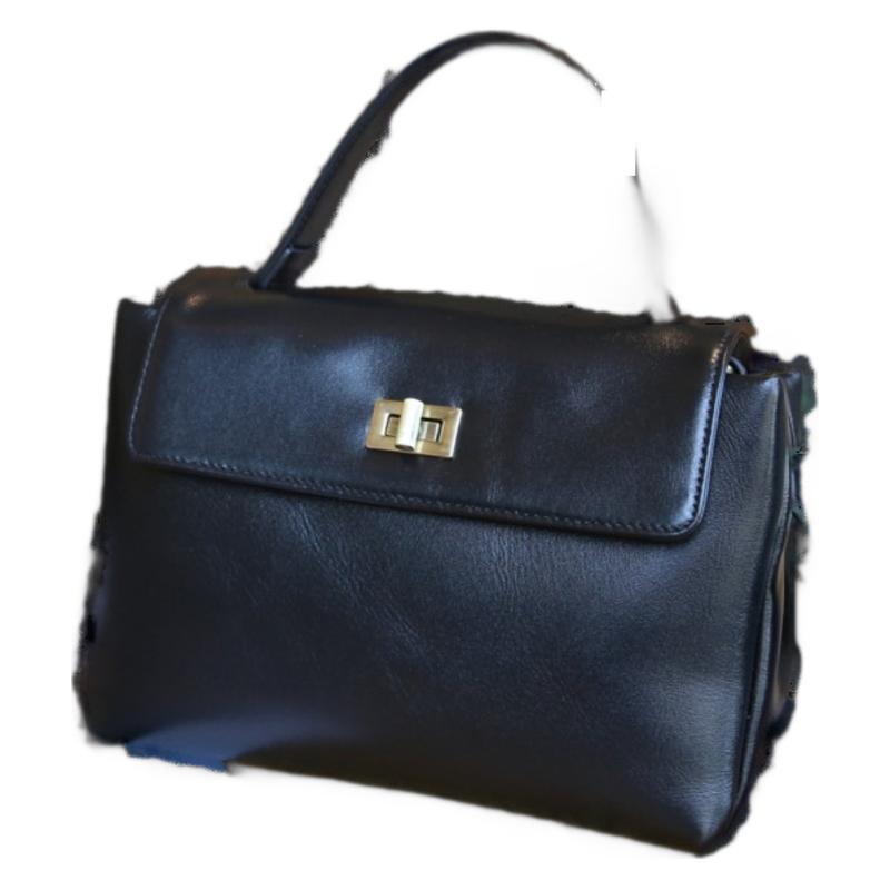 Pure cowhide simple crossbody handbag, women's versatile new model, leather large capacity double-layer bag, shoulder bag