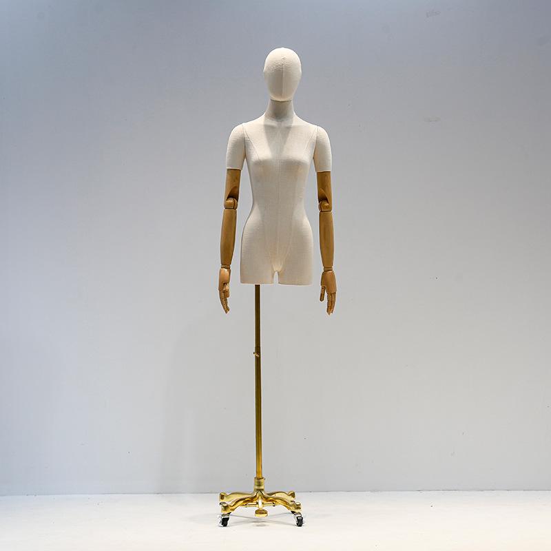 

Высококачественный женский манекен торс из бамбукового льна для витрин в корейском стиле