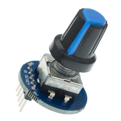 Drehgebermodul für Arduino Brick Sensorentwicklung, runde Audio-Drehpotentiometer-Knopfkappe EC11