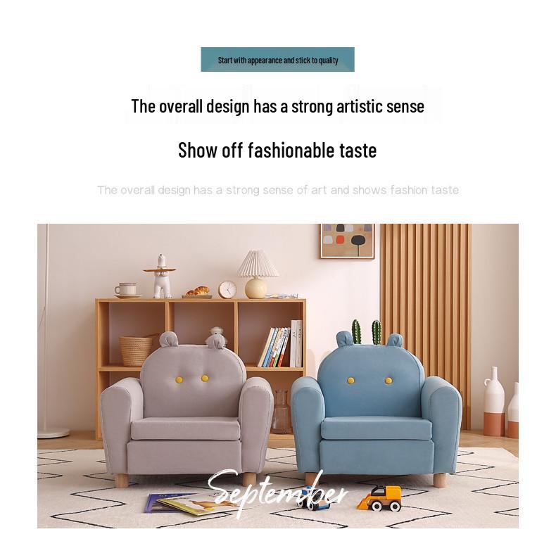 Children's Cartoon Double Sofa for Reading Corner or Playroom