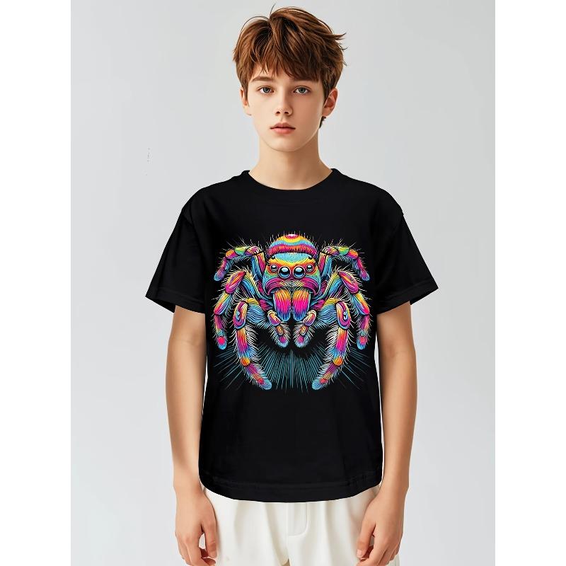 Jumping Spider Novelty Awesome Graphic Kid T-Shirt Popular Kid T Shirts Trending Tops Tees for Kid