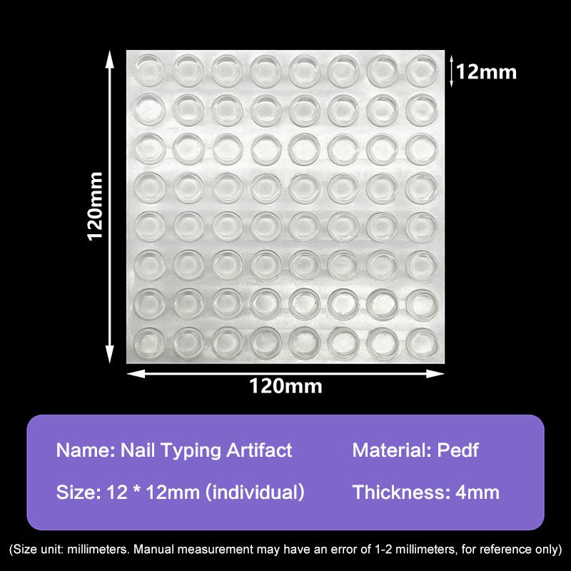 

64/100Pcs Long Nail Typing Tools Transparent Silicone Keycaps Providing Clear And Comfortable Protection For Long Nail Art 12mm 64pcs