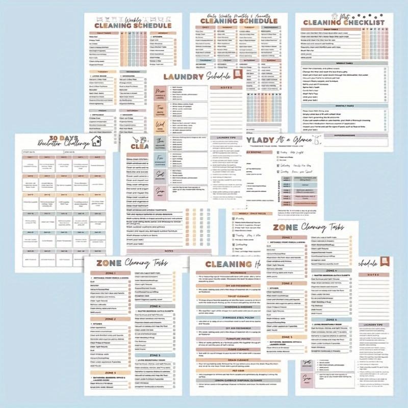 36-Page Attention Deficit Hyperactivity Cleaning Planner Board - A Comprehensive Daily, Weekly, Monthly and Annual Task Organizer for Home Maintenance