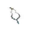 European and American diamond-set flower stud earrings bracelet necklace set fashion temperament collarbone chain versatile dress jewelry women