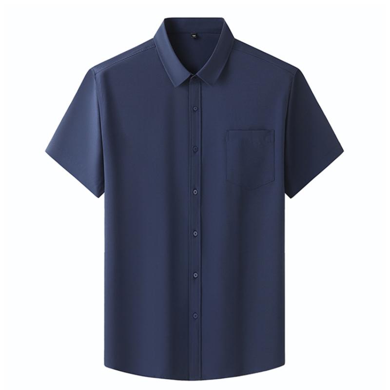 Men Shirt Plus Size Summer Short Sleeve Business Work Shirt Loose Fit Comfortable Oversized T Shirt Designer Clothes Men