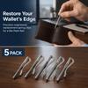 5pcs Silver Tone Money Spring Clip 5 Pcs DIY Wallet Clip Money Clip Wallet  For Leather Purse