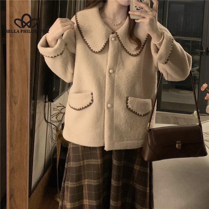 

Зимняя утолщенная флисовая короткая куртка из меха ягненка, куртка из высококачественного меха, повседневная куртка One Size