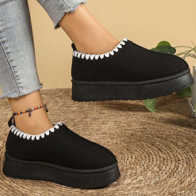 Fashion New Warm Suede Snow Boots for Women Winter 2025 Comfortable Non-Slip Thick Platform Boots Woman Solid Plus Size Booties Mujer