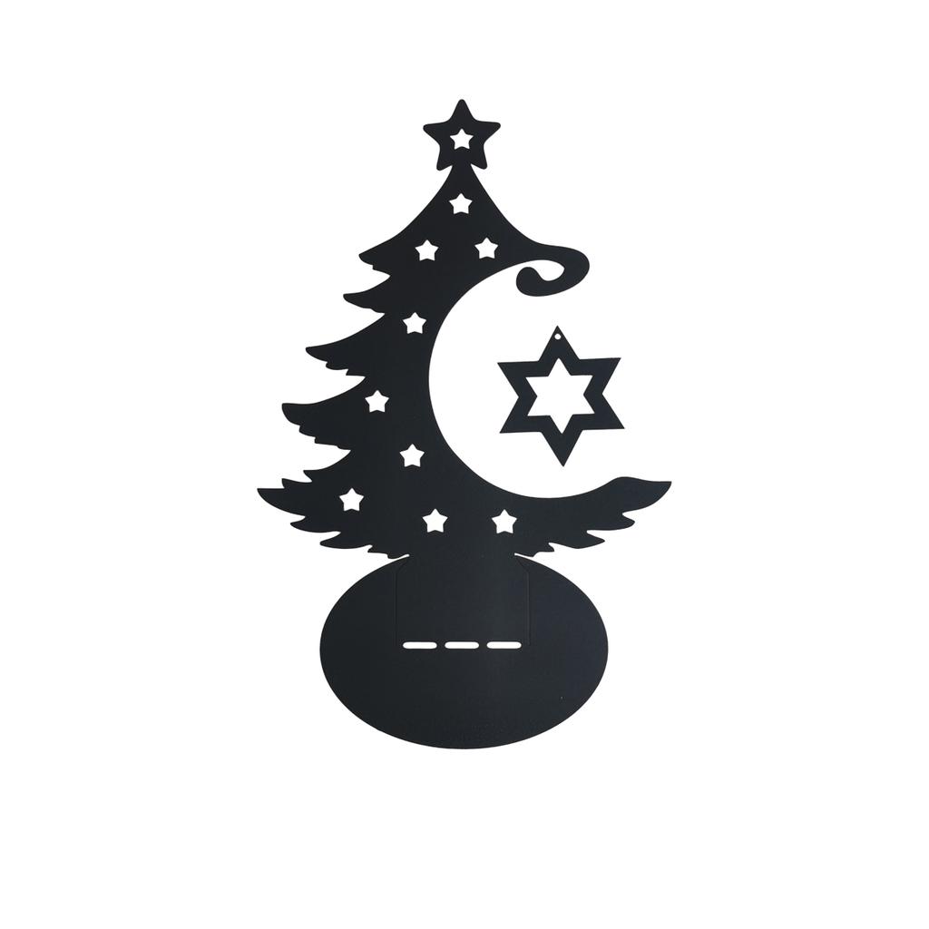 1Pc Christmas Iron Art Decoration Ornament, Christmas Scene Decoration, Desktop Decoration, Christmas Tree Desktop Decoration Ornament, DIY Be