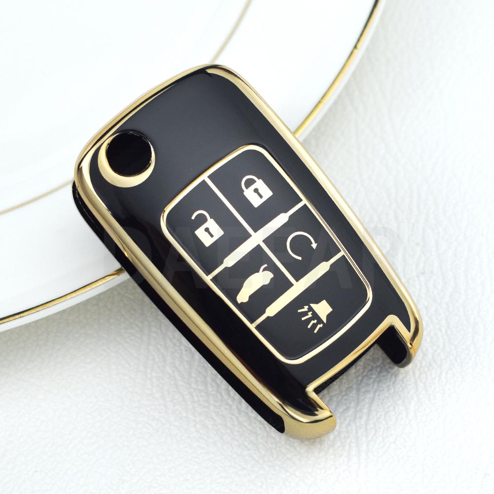 For Chevrolet Car Key Fob For Chevrolet Chevy Cruze Malibu Camaro Aveo Equinox Impala Sonic 2 3 4 5 Buttons Tpu Smart Key Case