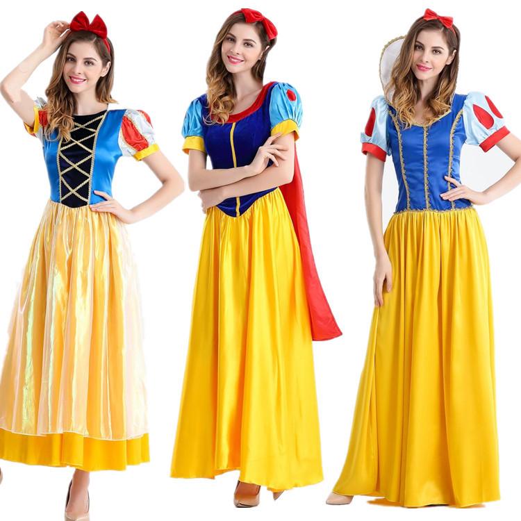 European & American Halloween Snow White Fairy Tale Cosplay Costume Dress