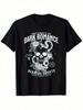 2026 Summer Unisexs Retro Skull And Floral Pattern Tshirt Cotton Casual Stylish Streetwear Oversized Suitable For Any Occasion
