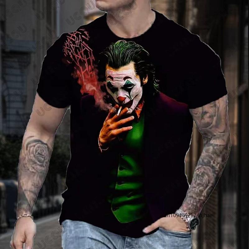 MDHAO xin nan zhuang  3D txu 2026 Nieuw Klassiek DC Comic Joker 3D Print Heren T-shirt Zomer Korte Mouw Clown T-shirts Vintage Herenkleding Casual Oversized Tops 6XL
