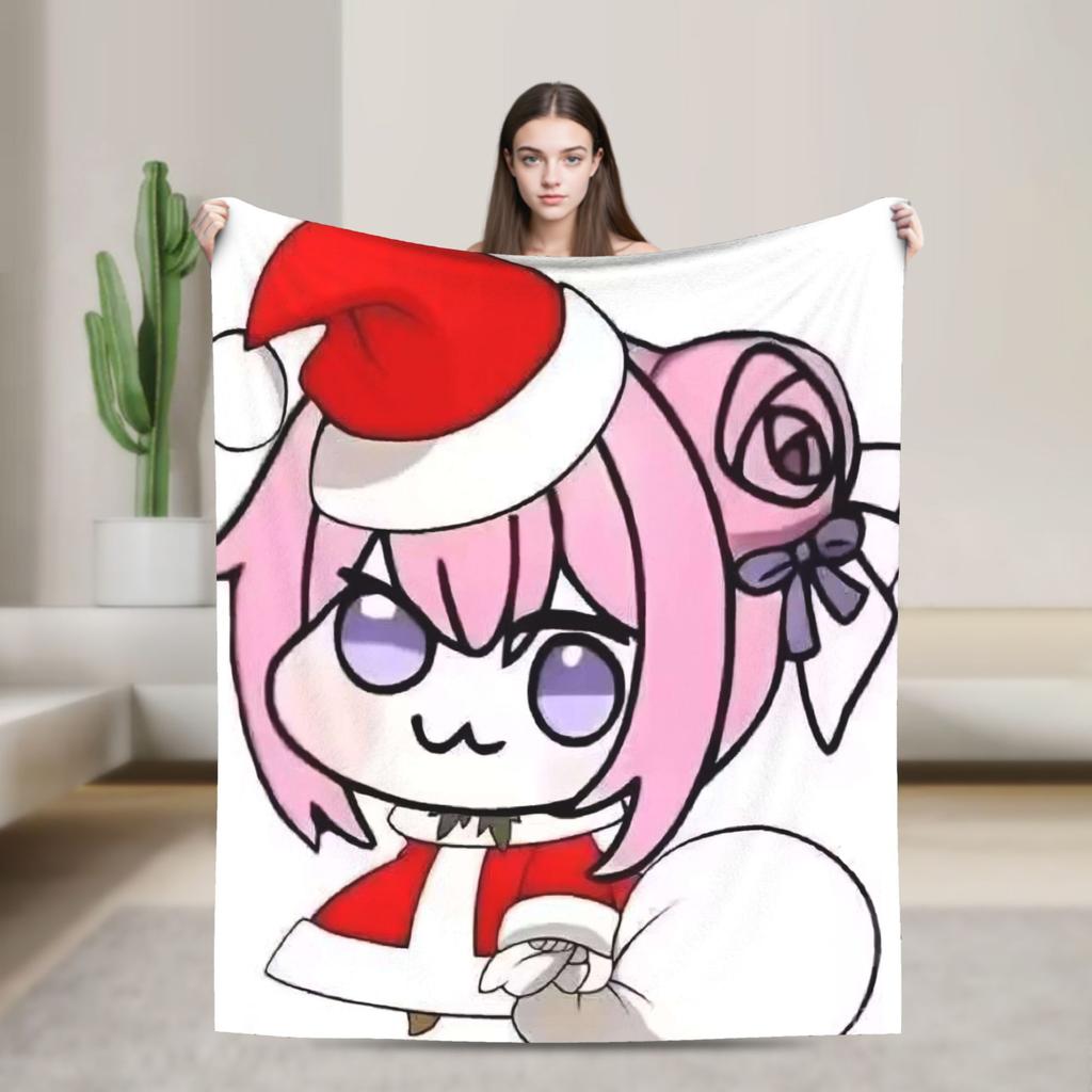 Cute Fanart N-Nikke DORO Flannel Blanket Winter  Soft Warm Throw Blanket for Girls Boys Living Room Graphic Bedspread Bed Cover