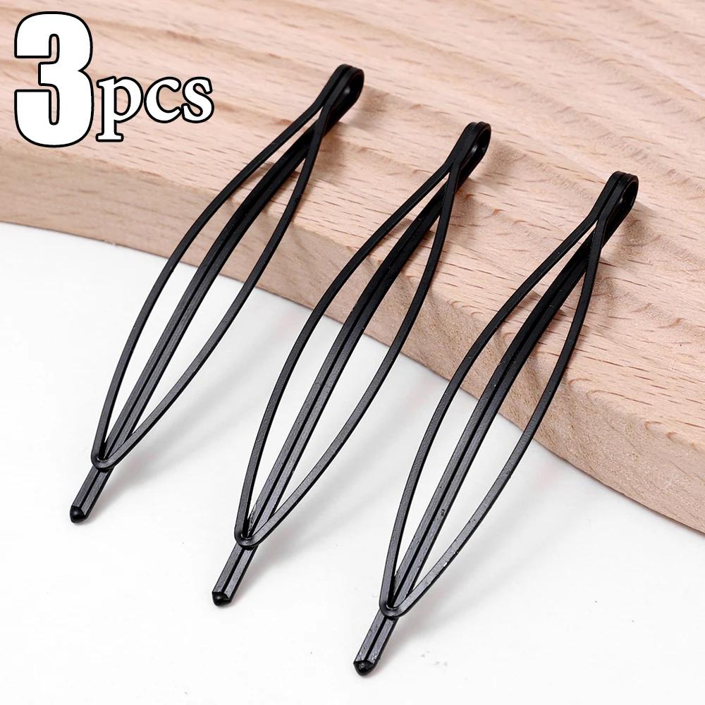 3/12Pcs Black Hair Clips Bobby Pins Wavy Fashion Hairpins Metal Barrettes Invisible BB Clip Wave Hairgrip Hair Clips Accessories