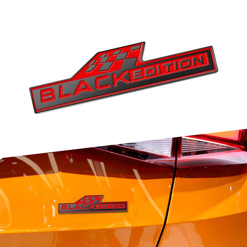 3D Car Styling Black Edition Emblem Badge Metal Stickers Rear Trunk Decals For Skoda Fabia Enyaq Octavia Monte Carlo Superb VRS