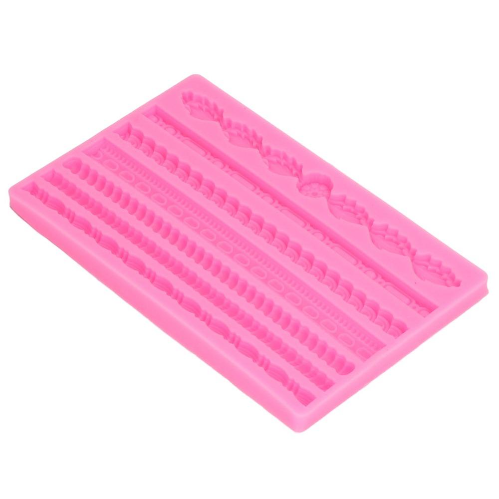 Embossed Pattern Silicone Fondant Mold Non Stick Lace Chain Mold Clay Mold  Fondant Gumpaste