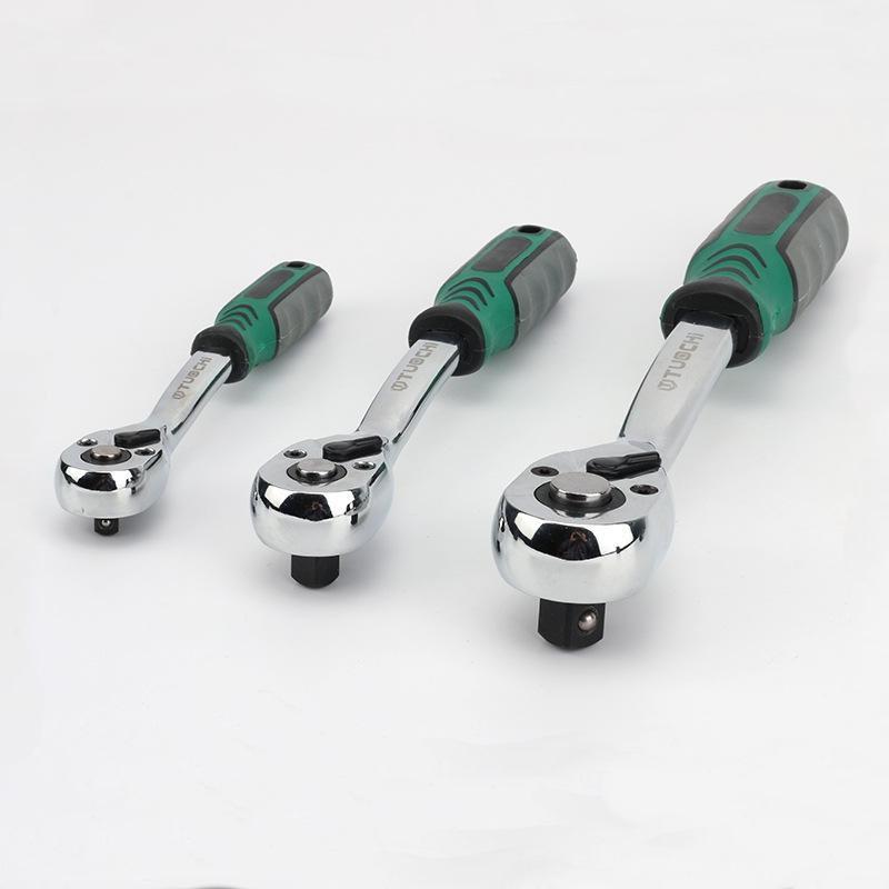 1Pcs 1/2 1/4 3/8 Flying Wrenches 24/72 Tooth Quick Ratchet Wrench Two-Way Socket Wrench Repair Tools For For Vehicle Bicycle