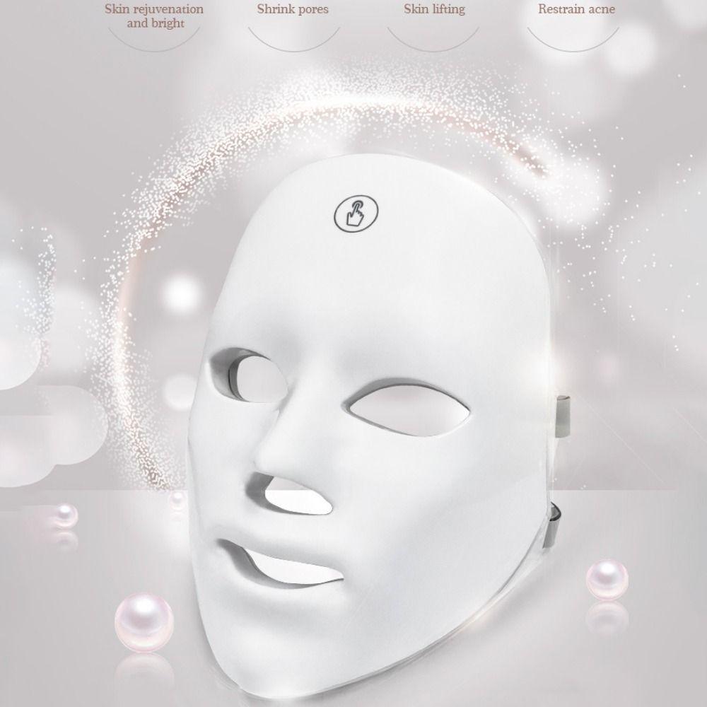 7 Colors LED Face Mask Rechargeable Photon SPA Mask Photon Facial LED Mask  Remove Acne Wrinkle