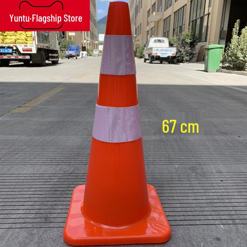 Reflektierender 70cm PVC-Gummi-Verkehrskegel