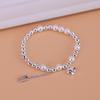 VENTFILLE 925 Sterling Silver Star Love Heart Pendant Round Bead Pearl Bracelet For Girls Sweet Romantic Style Gifts For Lovers