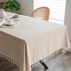 Cotton And Linen Decorative Fringed Cover Dustproof Coffee Table Bedside Table Desk Table Mat Tablecloth