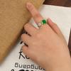 Colorful Glaze Retro Adjustable Korean-Japanese Ring - Trendy Hip Hop Index Finger Accessory for Women