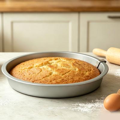 Nepřilnavá kulatá nerezová forma na pečení 9palcová forma na dort s kovovou stěrkou Tepelně odolný nezbytný kuchyňský nástroj pro pizzu koláč cheesecake